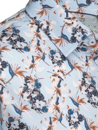 Trendi kék farmer ing logóval V2 SHDS-0180