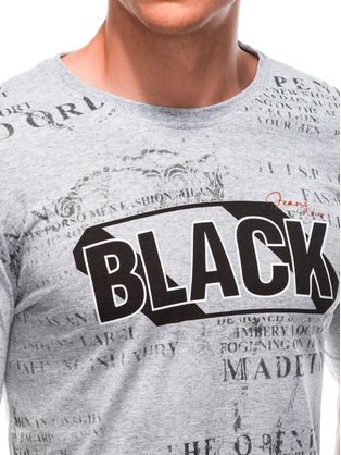 Trendi fekete póló V-nyakkivágással V3 TSCT-0106