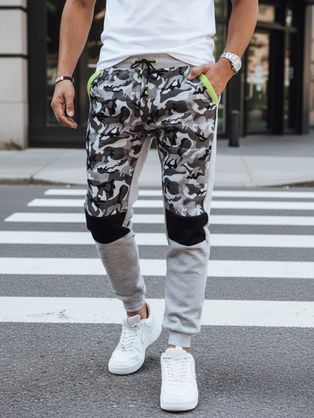 Camouflage trend melegítőnadrág szürke színben