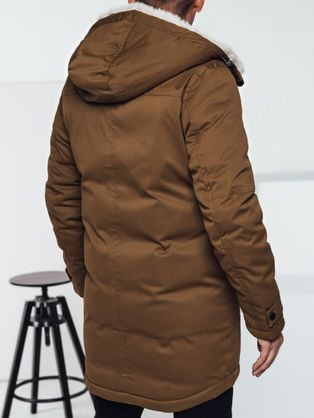 Időtlen steppelt bézs férfi parka V2 JALJ-0190