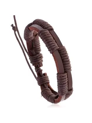 Barna összefonódott férfi karkötő