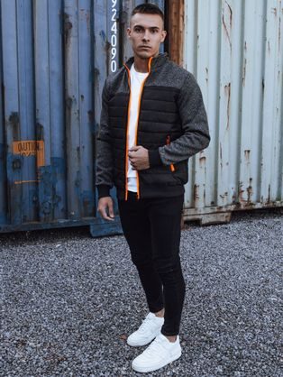 Trendi fekete bomber dzseki V1 JALP-0141