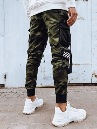Trendi oliva zöld jogger nadrág P886