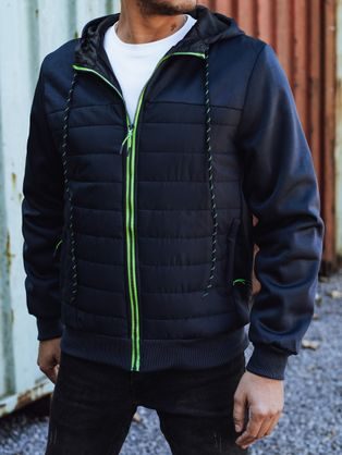 Steppelt férfi átmeneti kabát megkülönböztető cipzárral kék színben