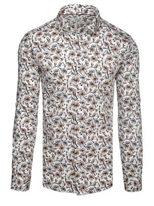 Vonzó fehér ing virágmintával