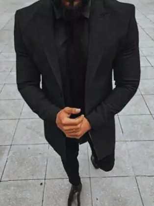 Elegáns fekete kabát