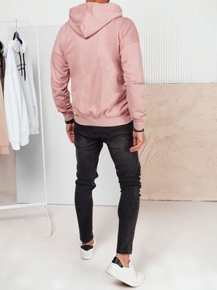 Rózsaszín kapucnis pulóver egyedi felirattal