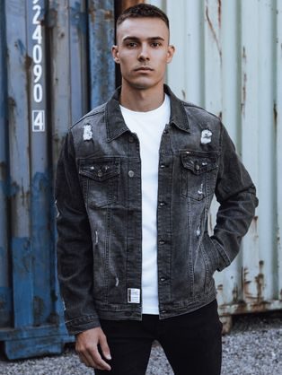 Divatos farmer szürke férfi dzseki