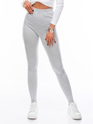 Kényelmes melírozott világosszürke női leggings PLR071