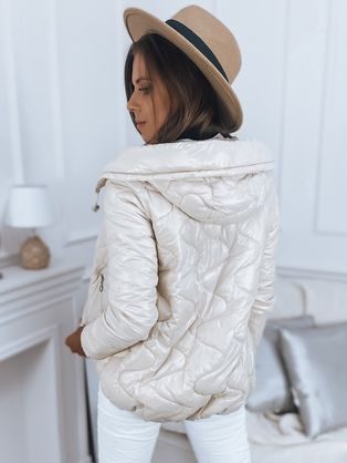 Stílusos fehér női kabát Delis