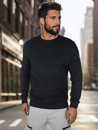 Fekete pulóver férfiaknak