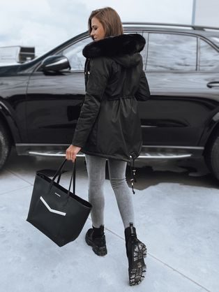Modern fekete női kabát Eriss