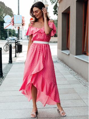 Modern rózsaszín női ruha DLR037