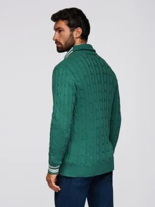 Kötött férfi pulóver zöld v1 om-swcd-0152