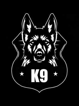 Fekete póló eredeti K9 motívummal