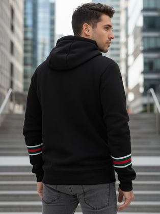 Férfi pulóver sportos design szürke