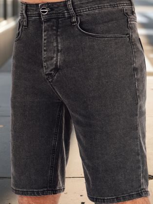 Modern fekete farmer rövidnadrág