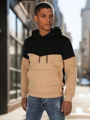 Fekete és barna pulóver érdekes mintával