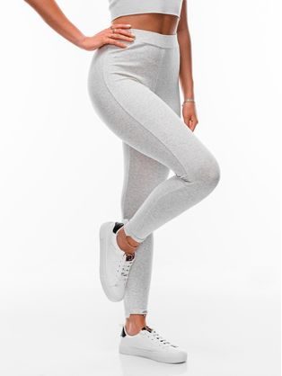 Kényelmes melírozott fehér női leggings PLR112