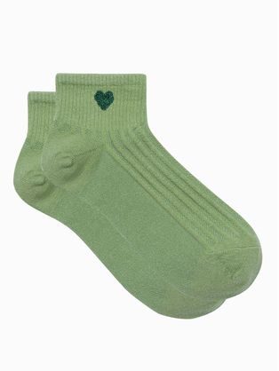 Zöld női pamut zoknik Love ULR098