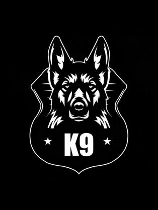 Fekete póló eredeti K9 motívummal