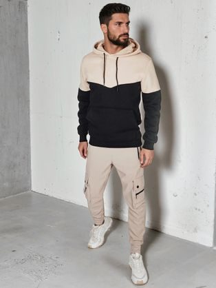 Egyedi szürke kapucnis pulóver