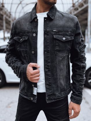 Szenzációs férfi fekete farmerdzseki