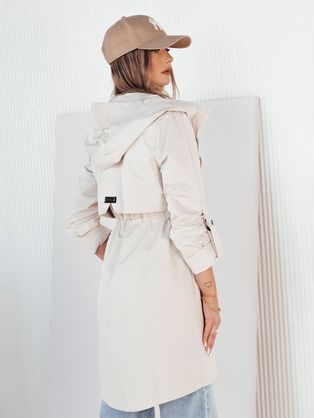 Gránit színű kétoldalas női steppelt kabát Elbra