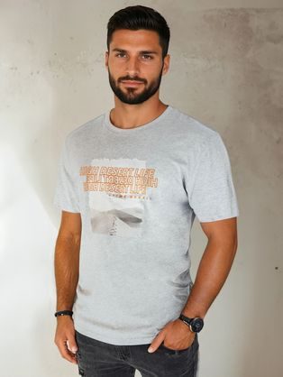 Vonzó szürke póló eredeti lenyomattal