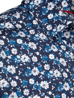 Trendi kék farmer ing logóval V2 SHDS-0180