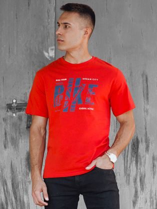 Trendi piros póló bike felirattal