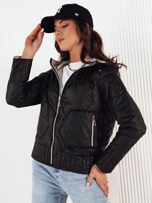 Kifordítható női fekete színű kabát Fales Fales