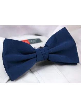 Sötét kék csokornyakkendő decens mintával