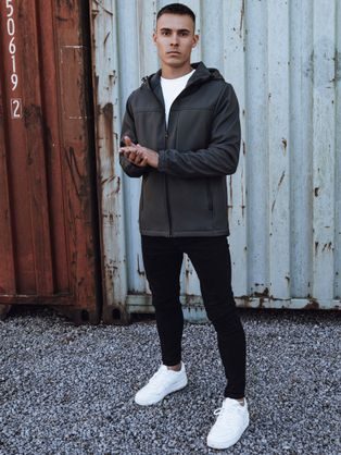 Divatos férfi átmeneti kabát kék színben