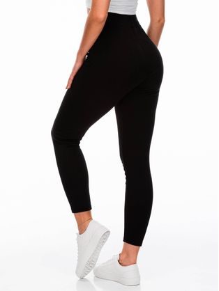 Fekete sima női leggings PLR235