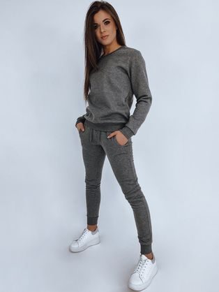 Egyszerű antracit színű női pulóver Fashion