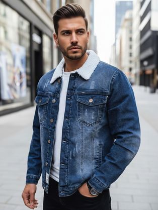 Eredeti kék átmeneti farmerdzseki