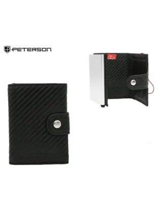 Divat fekete bőr pénztárca Peterson