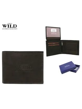 Sötétbarna bőr férfi pénztárca