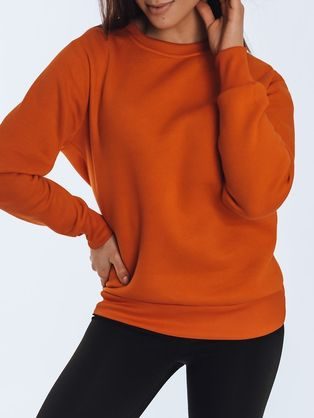 Egyszerű narancs színű női pulóver Fashion II