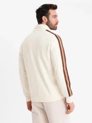 Basic pamut férfi pulóver olívazöld V2 om-ssbn-0159