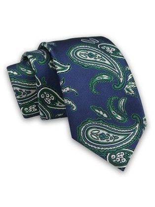 Látványos sötét kék nyakkendő  paisley mintával Alties