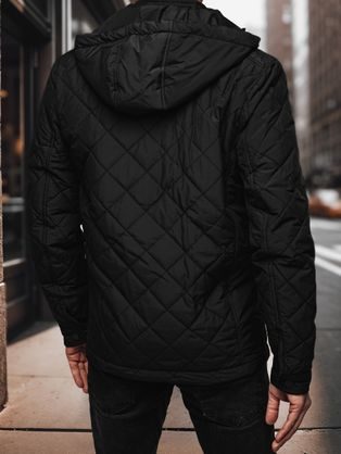 Steppelt fekete átmeneti kabát