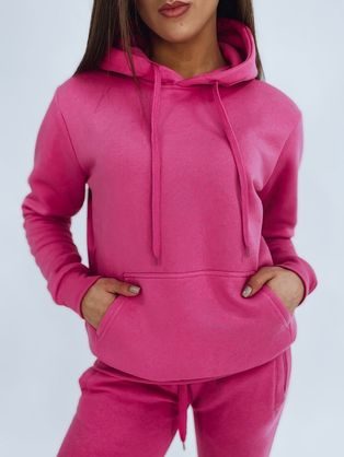 Eredeti mély rózsaszín női kapucnis pulóver Basic