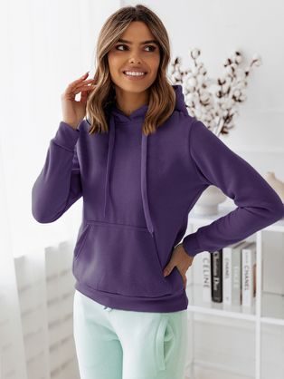 Eredeti lila női kapucnis pulóver Basic