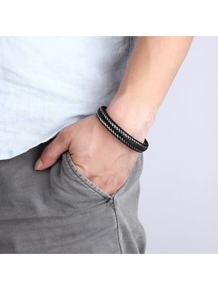 Barna bőr Infinity karkötő