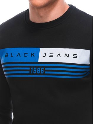 Trendi fekete pulóver B1661