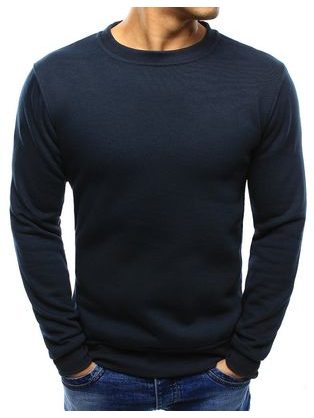 Egyszínű sötétkék pulóver