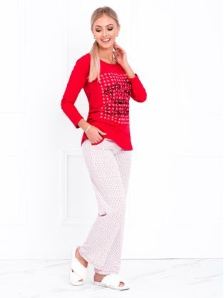 Csodálatos piros női pizsama ULR136