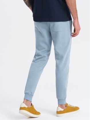 Halvány kék melegítő nadrág divatos varrással V7 PABS-0173